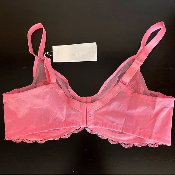 Mermaid Scales bubblegum pink Lace Full Coverage Plus Size Underwire Bra 38C NIB - Picture 4 of 13